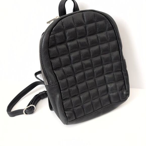 Still Nordic Black Flo City Backpack 65654 Leather Quilted Mini Bag - Picture 6 of 12